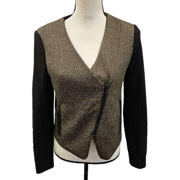 Tibi Asymmetrical Tweed Zip Blazer - Picture 8 of 8